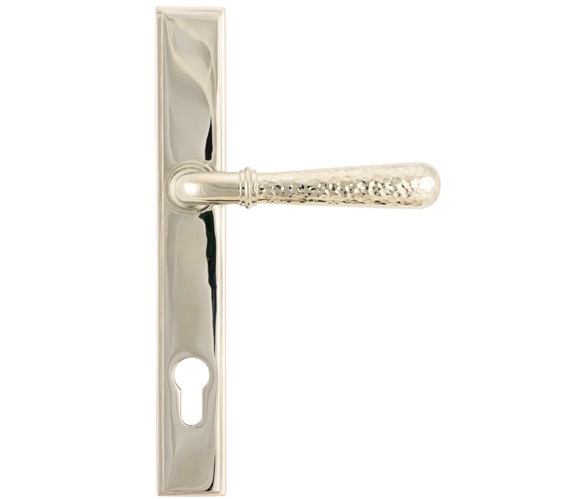 HAMMERED NEWBURY MULTIPOINT ESPAGNOLETTE LEVER ON EURO BACKPLATE